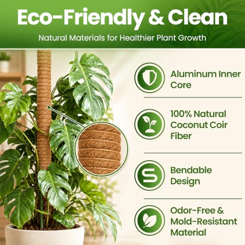 63'' Moss Pole Monstera Plant Support for Climbing Indoor Plants - size: 1-Pack (63 in)