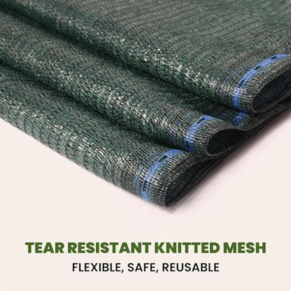 6'x100ft 40% Eyelets Shade Cloth Roll - size: 40% - 6'x100 FT - GRN