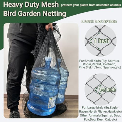 7.5x100ft Bird Netting for Chicken Coop, 1/2" Mesh Chicken Netting Cover - size: 7.5x100FT-1/2"