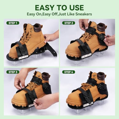 HFH Lawn Aerator Shoes with 1-3/4" Spikes, Wrench & Ratchet Buckles