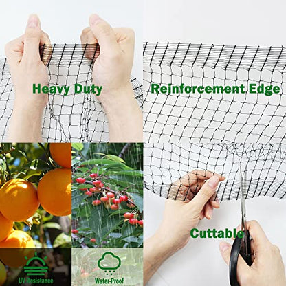 POYEE Bird Netting, 6.5x13FT Heavy Duty Garden Netting - size: 6.5x13FT