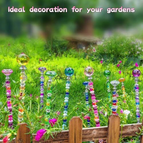 320Pcs Fairy Wand Garden Stake Beads Kit, Beaded Garden Stake Kit - color: Burst