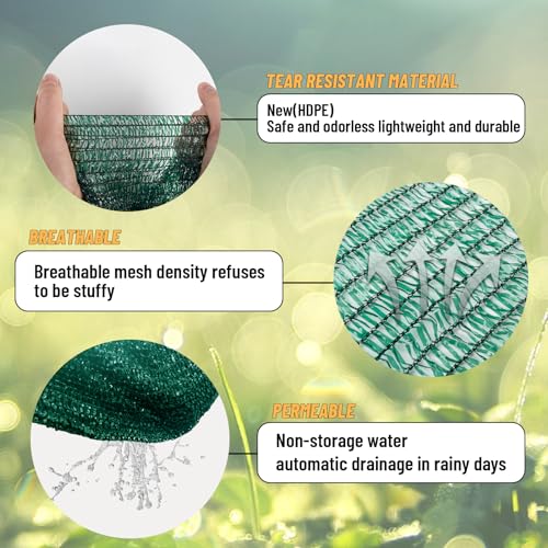Cool Area Sun Shade Cloth Shade Net for Garden, 40% 8x20ft, Dark Green - color: 40% Shade-Dark Green, size: 8FTx20FT