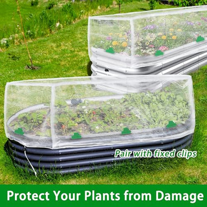 Garden Netting for Raised Beds, Plant Covers Garden Protection Bird Netting - size: 96x48x12 in