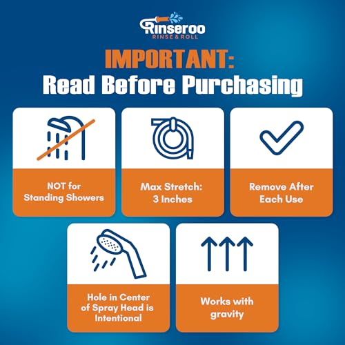 Rinseroo Slip-On Tub Hose, 5ft Flex Bathtub Faucet Sprayer