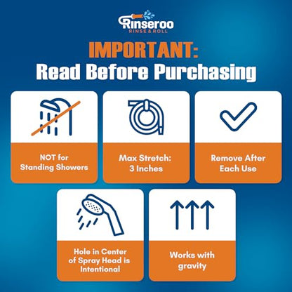 Rinseroo Slip-On Tub Hose, 5ft Flex Bathtub Faucet Sprayer