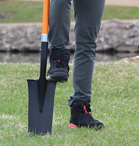 Ashman Drain Spade Shovel (1 Pack) - 48 Inches Long Handle Spade with D Handle Grip - Durable Handle with a Thick Metal Blade - Multipurpose Premium Quality Orange Shovel. - size: 1 Pack, style: Drain Spade Shovel