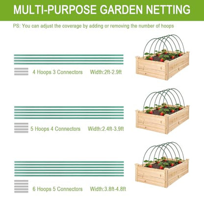 Garden Hoops for Raised Beds - Rust-Free Fiberglass Garden Hoops Support