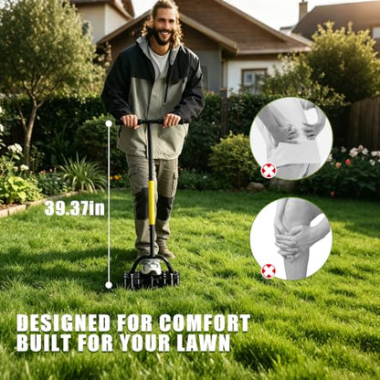 Manual Aerator Lawn Tool with 17 Spikes