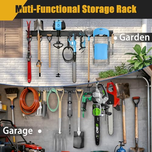 KOFANI 48IN 700LB Heavy Duty Garage Tool Organizer Wall Mount Storage Rack