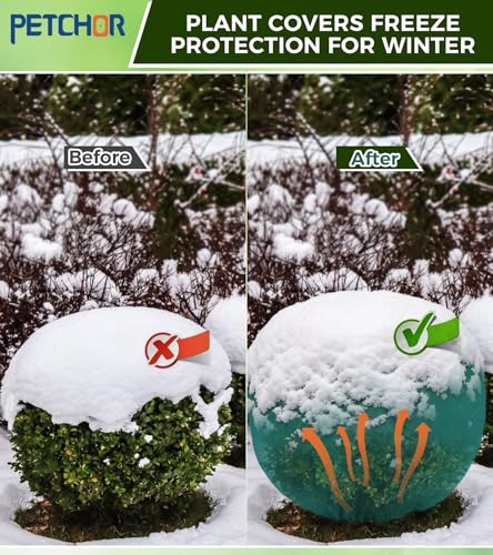 4PCS Winter Plant Covers Freeze Protection for Outdoor Plant 39x39″ - color: Green