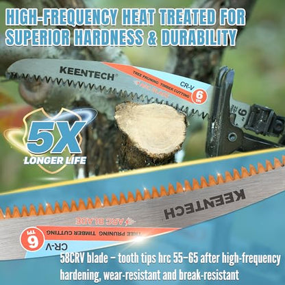KEENTECH 9" Arc-Shaped Reciprocating Saw Blades, Fast Wood & Tree Pruning - size: 9"