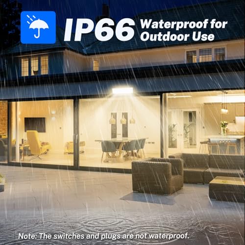 100W LED Shop Light, 3000K Warm White Plug in Garage Light IP66 Waterproof - size: Warm 1pcs
