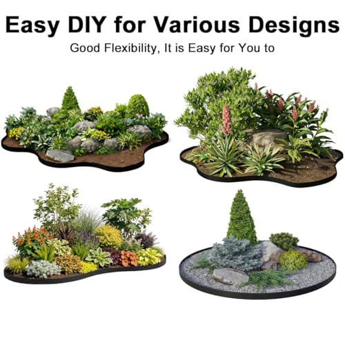 Landscape Edging Border 120FT, 4IN Tall Plastic Garden Edging - color: Black, size: 4IN x 120FT