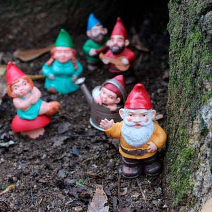 Safari Ltd. Gnome Family TOOB, 6 Mini Figurines, Garden Gnomes and Fairy Garden Accessories, Whimsical Fantasy Figures, Kids Toy Set and Collector Gift, Ages 3+