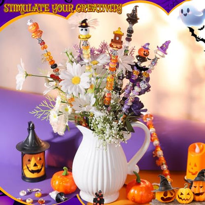 358Pcs Beaded Garden Stake DIY Halloween Decorative Garden Stake Kit - color: Halloween