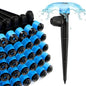 RedChili 50 Pieces Drip Emitters for 1/4" Drip Irrigation Tubing, Adjustable 360 Degree Vortex Drip Emitters with Stake 360° Full Circle Fan Shape Pattern Garden Irrigation Micro Drippers - size: 50P Vortex Emitter