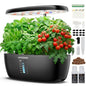 Ahopegarden Hydroponics Growing System: 12 Pods Indoor Herb Garden with LED - color: Matte Black