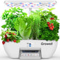 Growell Hydroponics Growing System, 17 Pods Large Indoor Garden with 2 Fans - color: White & Grey