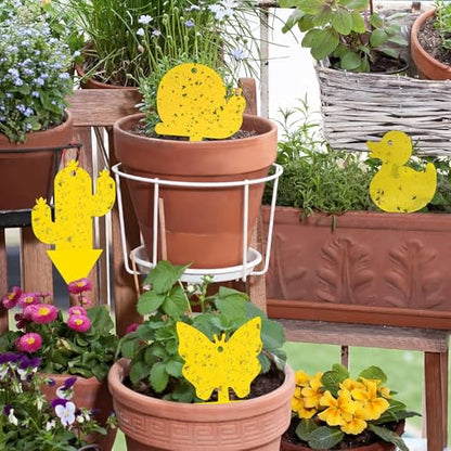 Gideal 36-Pack Dual-Sided Yellow Sticky Traps for Flying Plant Insect Fungus Gnats Flies Aphids Leafminers Thrips