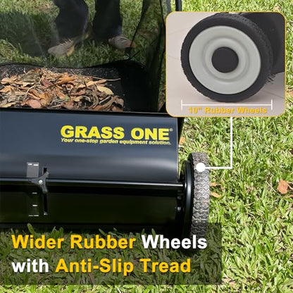 26 Inch Push Lawn Sweeper with 7 Cu.Ft Collection Bag