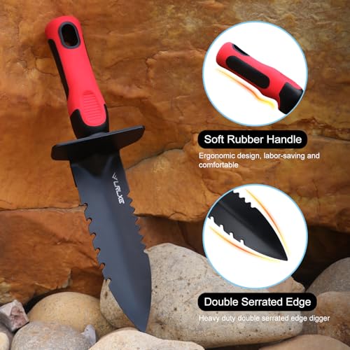 Metal Detector Shovel, Heavy Duty Double Serrated Edge Digger