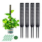 Stackable Small Moss Pole for Monstera Pothos, Fillable Support - size: 4pack-small-black