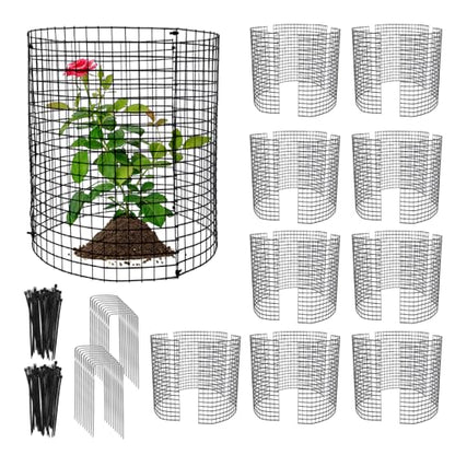 30 PCS Round Plant Protector from Animals, 12 Pack 12'' x 12'' Metal Plant Cages，30Pcs Metal Mesh to Keep Animals Out, Garden Protection Bunny Barricades, Wire Plant Protectors for Rabbit Chicken Duck