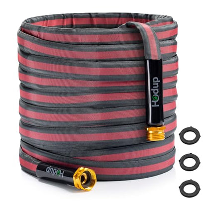 Flexible & Lightweight Garden Hose 25 FT - color: Gray/Red, size: 25 FT