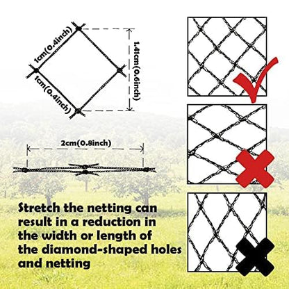 Bird Netting 20x20 Ft, 1/2In Mesh Garden Bird Netting, Fruit Tree Netting - size: 20x20ft-1/2in mesh