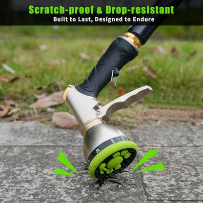 Besiter Garden Hose Nozzle Sprayer, Heavy Duty Metal Water Hose Nozzle - color: Green