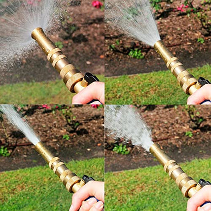 Hourleey Adjustable Twist Hose Nozzle, 4" Heavy-Duty Brass Hose Nozzle with 8 Garden Hose Rubber Washers (4 Pack) - size: 4 Inch Nozzle Twist 4Pack