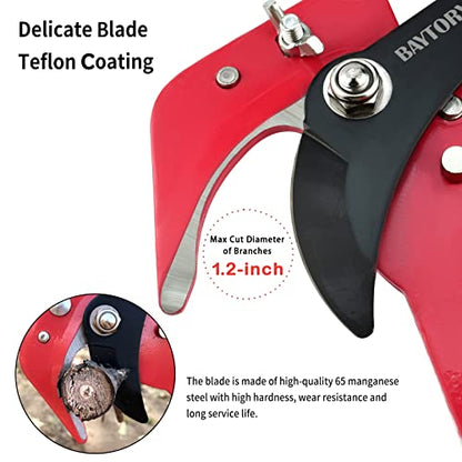 BAYTORY Extendable Tree Pruner Saw Head Without Pole, Pruning Shears - style: Iron Connector | 3-Wheel