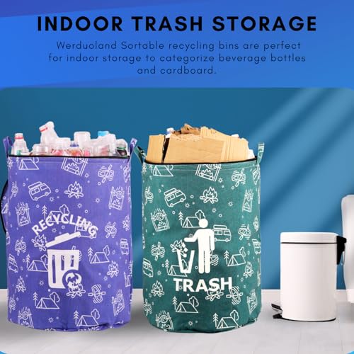 30 Gallon Collapsible Trash Can - color: Green