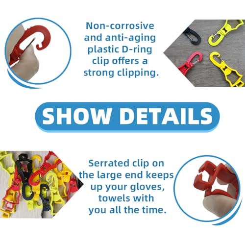 Seibertron Patented Glove Clips, Work Gloves Grabber Holder Clip to Pants, 2 Pieces Yellow - color: Yellow