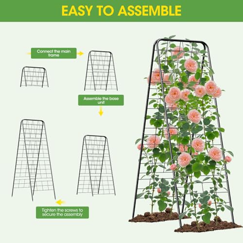 Heavy Duty Cucumber Trellis, 50" x 17" A-Frame Garden Trellis (2 Pcs) - size: 2 Pcs