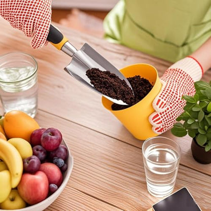 Garden Trowel with Hanging Hole - Soft Rubberized Non-Slip Handle