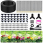 200FT 360° Adjustable Drip Irrigation Kit System for Garden Sprinklers for Yard Garden Watering System with 32 Nozzles Raised Bed Greenhouse Plant Watering Devices Misting System - size: 200FT + 32pcs nozzles