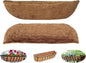 1 Pack 24 Inch Pre-Formed Trough Coco Liner for Window Boxes & Railing Planters, Thickened Natural Coconut Coir Replacement Liner, No Cutting Needed, Durable for Outdoor Balcony Garden - size: 24inch/1Pack