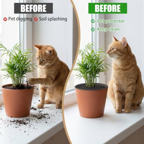 10 Pcs 15.7" Plant Pot Soil Covers Protectors from Animals