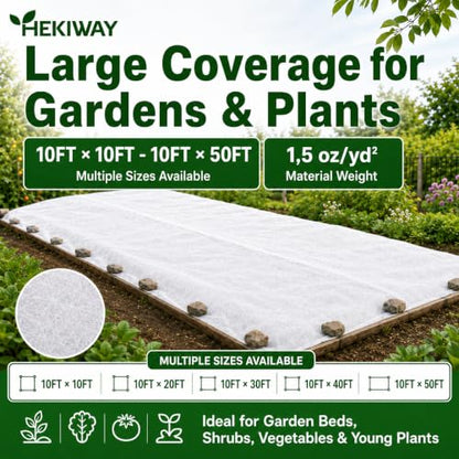 10 FT x 30 FT Frost Cloth, Plant Covers for Freeze Protection - size: 10Ft x 30Ft