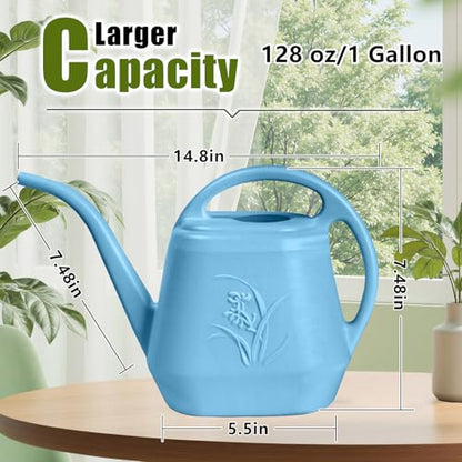 Plastic Watering Can - SkyBlue Color - 1 Gallon - color: Skyblue