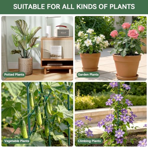 15Pack Adjustable Plant Support Pole,Garden Stakes for Climing Stackable (15)