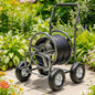 250ft Heavy Duty Hose Reel Cart with 4 Wheels, 5/8" Hose Capacity - color: Gray