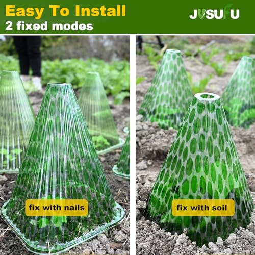 Garden Cloches for Plants,20 Pack Plant Covers - color: Dark green 20
