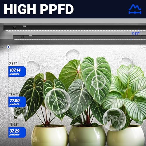 Barrina T5 Grow Lights, 2FT 80W(8 x 10W) Black Cover, 5000K White, 8 Packs - color: White, size: 2ft-black Cover