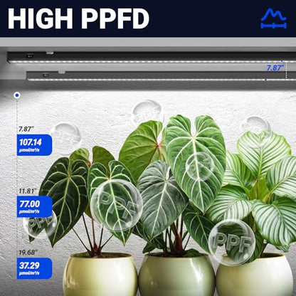 Barrina T5 Grow Lights, 2FT 80W(8 x 10W) Black Cover, 5000K White, 8 Packs - color: White, size: 2ft-black Cover