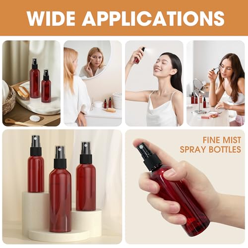 50Pack 4oz Spray Bottles 120ml Small Spray Bottle Bulk Fine Mist Sprayer - color: Red, size: 4oz-50PCS