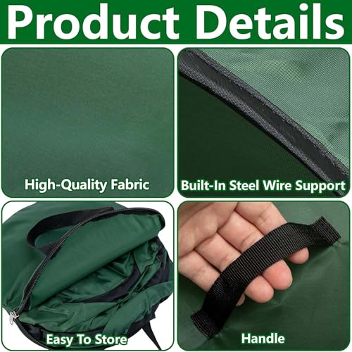 150 Gallon Foldable Pop Up Leaf Collector, Large Leaf Pickup and Loader Bag - color: 1Pc-55'' x 32''