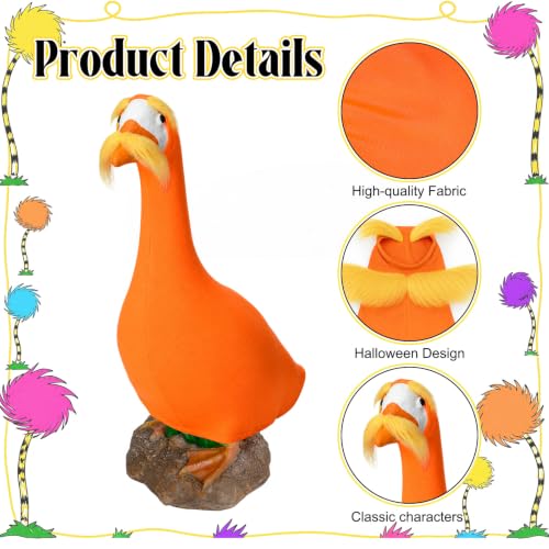 Gilprop Halloween Porch Goose Outfit with Orange Fuzzy Mustache - style: Orange Fuzzy Mustach